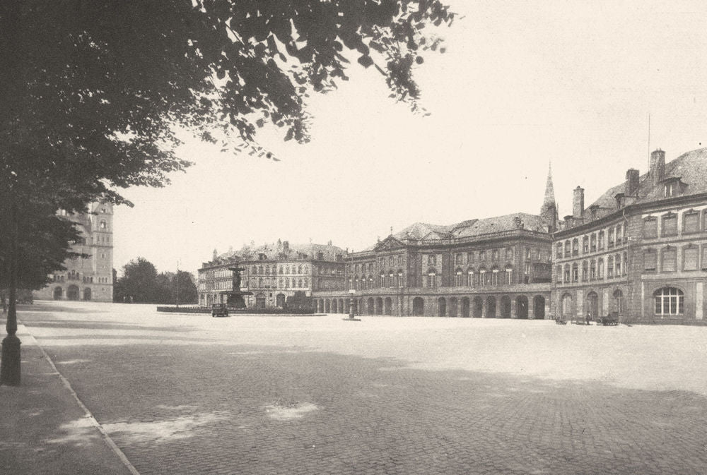 MOSELLE. Place de la Comédie. Le Théâtre 1937 old vintage print picture